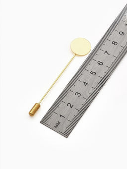 Основа Брошь-игла L= 7.2 см, площадка 1.5 см (набор 5 шт.), цвет золото