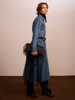 Джинсовое платье на пуговицах / Zarina  фото 4