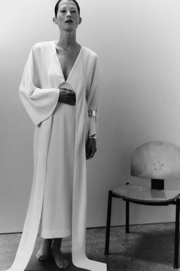 ZW COLLECTION MIDI DRESS WITH TIES - Zara фото 2