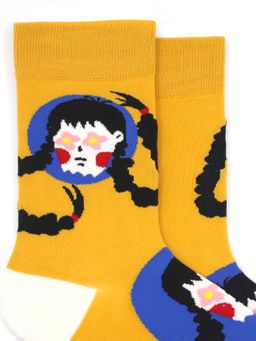 Носки р.35-40 Девочка с косами - Krumpy фото 2