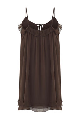 TRENDYOLMILLA Limited Edition Kahverengi F?rf?rl? Mini Dokuma Elbise TWOSS25EL00516 фото 8