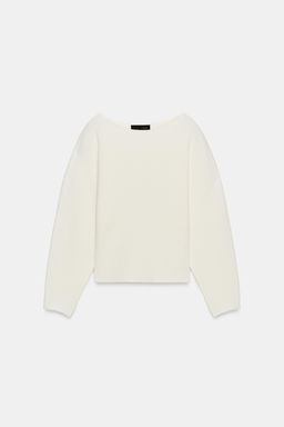 RIB KNIT JUMPER WITH VOLUMINOUS SLEEVES - Zara фото 6