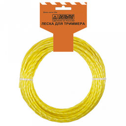 Леска для триммера 10м, s2мм "Квадрат", нейлон, витая, флуоресцентная (Россия)