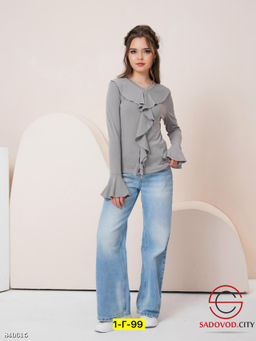 Лонгслив для девочки трикотажный