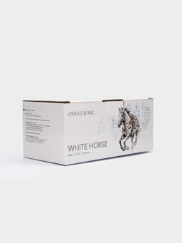 Кружка, 320 мл, 2 шт, фарфор N, белая, с серебристым кантом, Конь, White horse - Anna lafarg фото 7