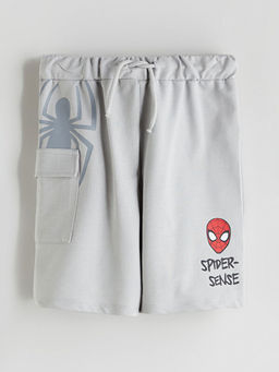 Beli Lastikli Spider-Man Bask?l? Erkek ?ocuk ?ort