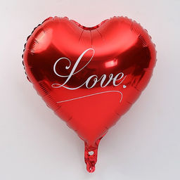 Цена за 5 шт. Шар воздушный фольгированный 18" «Я люблю тебя», красный