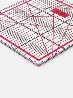 Цена за 2 шт. Линейка для квилтинга и пэчворка, 15×15 см, s=2.5 мм, розовая