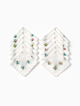 Платки носовые женские Экономь и Я. Полянка 30?30 см, набор 12 шт., рис. МИКС