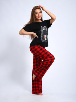 Пижама женская 1-245а (красный)