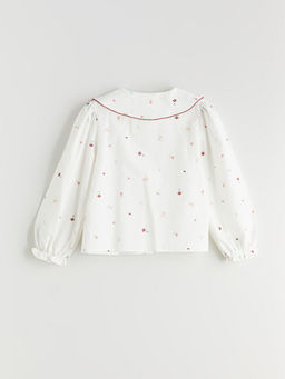 Bebe Yaka ?i?ekli K?z ?ocuk G?mlek