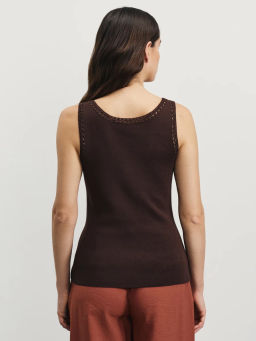 Топ с кружевной обработкой из вискозы / Zarina  фото 5