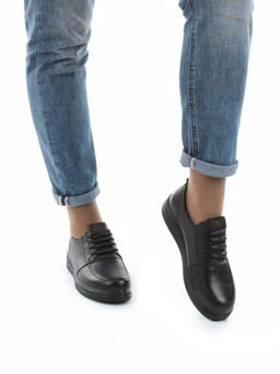 03-5065 BLACK Полуботинки женские (натуральная кожа) - Фабричный китай фото 3