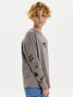 PELICAN, джемпер для мальчиков, Серый фото 2