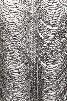 VESTIDO CORTO HALTER BRILLOS / Plata - Zara фото 8