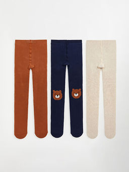 Nak??l? Erkek Bebek K?lotlu ?orap 3l?