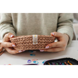Бирка с кнопкой Hand made, 8×1.8 см, 10 шт., цвет золотой, белый
