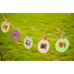 Цена за 6 шт. Набор для оформления "Натуральные прищепки" (10 прищепок 4,5 см, веревка 2м)