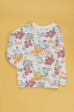 K_z _ocuk Krem Sweatshirt