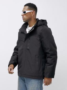 Куртка спортивная мужская зимняя большого размера черного цвета 66613Ch - Mtforce фото 8