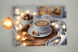 ФРЕЯ PNB/PMDD-187 Набор для раскрашивания по номерам ( со светодиодами ) 40 х 30 см Ароматный кофе