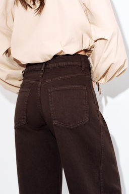 JEANS Z1975 BARREL TIRO MEDIO TOBILLEROS / Marr?n - Zara фото 4