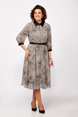 Платье Swallow 804 слоновая кость/принт ракушки