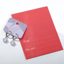 Серьги со стразами Блум висячие, цвет белый в серебре - Queen fair фото 2