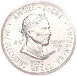 Монета 1 шиллинг 1970 года Сент-Бартелеми (Заморское сообщество Франции)