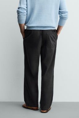 PANTAL?N CINTURA JOGGER RELAXED FIT / Negro