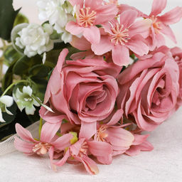 Цветок искусственный Букет роз 30 см / 149NA-42 /уп 200/600/ - ГалеонТрейд фото 7