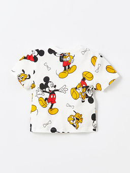 Bisiklet Yaka K?sa Kollu Mickey Mouse Bask?l? Erkek Bebek Ti??rt ve ?ort 2li Tak?m - Waikiki фото 3