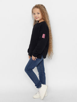 CRB wear/CWJG 63716-22-390 Джемпер для девочки,черный/Ex.Cherubino  фото 8