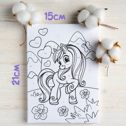 Картина по номерам для детей Весёлая поняшка, 21?15 см