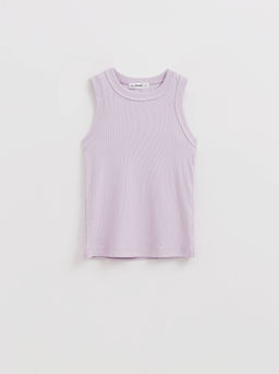 CONTE Базовый топ из вискозы в рубчик без рукавов LD 2846 lavender - Conte elegant фото 7