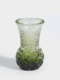 Ваза стекло настольная "Миниатюра" (набор 5 шт) 11,5-13 см, зелёный