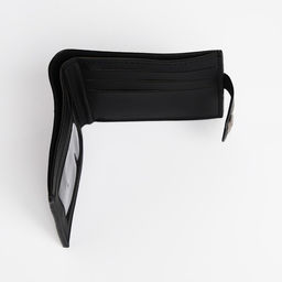 Портмоне мужское на магните, отдел для купюр, для карт, чёрное