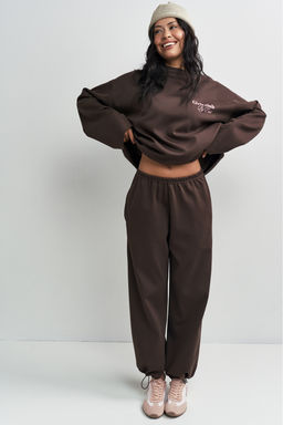 Брюки хлопковые на кулиске Коричневый - Erist store фото 2