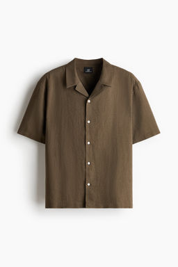 Camisa resort en mezcla de lino Relaxed Fit