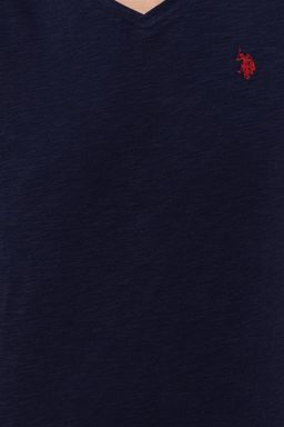 Мужская темно-синяя футболка с V-образным вырезом Basic - U.s. polo assn фото 6