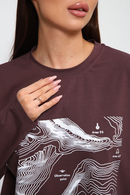 Лонгслив унисекс с принтом Карта ЛГ-01