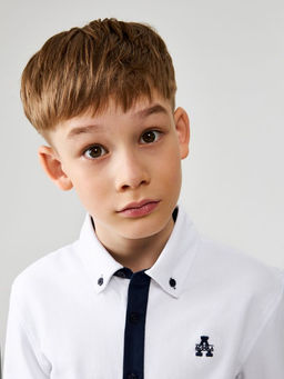 ACOOLA / Сорочка-поло верхняя для мальчиков Platypus белоснежный фото 9