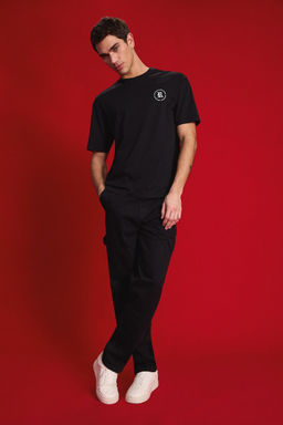 %100 Pamuk Relax Fit Rahat Kal_p Normal Bel Geni_ Pa_a Kargo Cepli Siyah Jean Pantolon