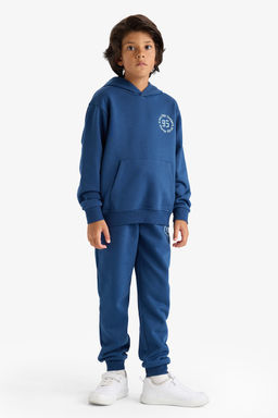 Kap__onlu Bask_l_ __i Yumu_ak T_yl_ Sweatshirt Erkek _ocuk - Defacto фото 2