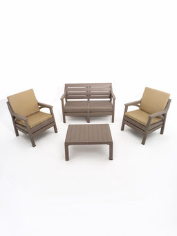 Набор садовой мебели «Евпатория»: 2 кресла, стол, двухместный диван, бежевый