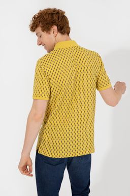 U. S. Polo Assn Мужская шафрановая футболка-поло с воротником-поло - U.s. polo assn фото 6