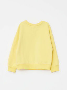 Bisiklet Yaka Bask?l? Uzun Kollu K?z ?ocuk Sweatshirt - Waikiki фото 2