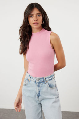 Siyah-Beyaz-Cok Renkli 3Lu Paket Fitted/Vucuda Oturan Fitilli Esnek Orme Bluz TWOSS24BZ00560 - Trendyolmilla фото 11