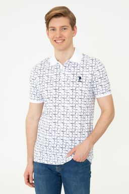 U. S. Polo Assn Мужская темно-синяя футболка с воротником-поло - U.s. polo assn фото 3