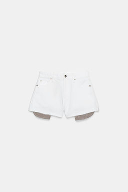 SHORTS Z1975 MOM FIT BAJO DESHILACHADO / Blanco - Zara фото 2